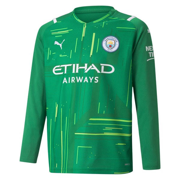 Thailand Trikot Manchester City Torwart ML 2021-2022 Grün Günstige Fußballtrikots